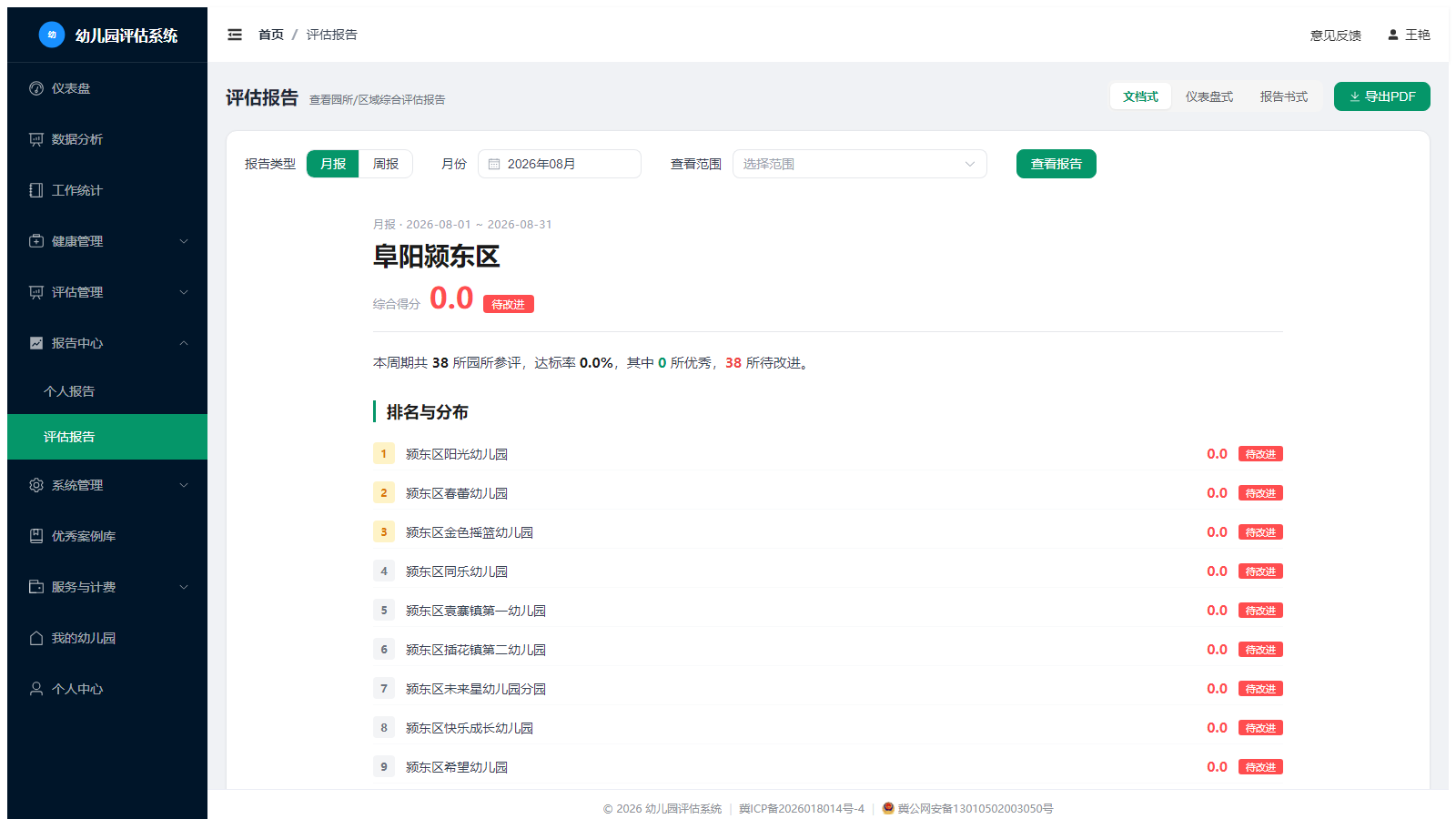 区域评估报告